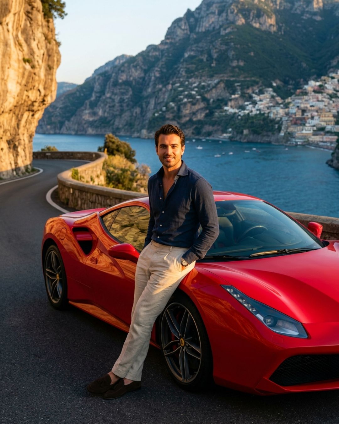 Ferrari 488 na costa amalfitana