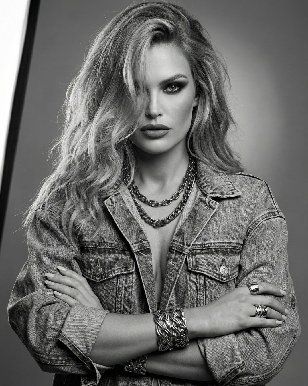 Editorial fashion em preto e branco